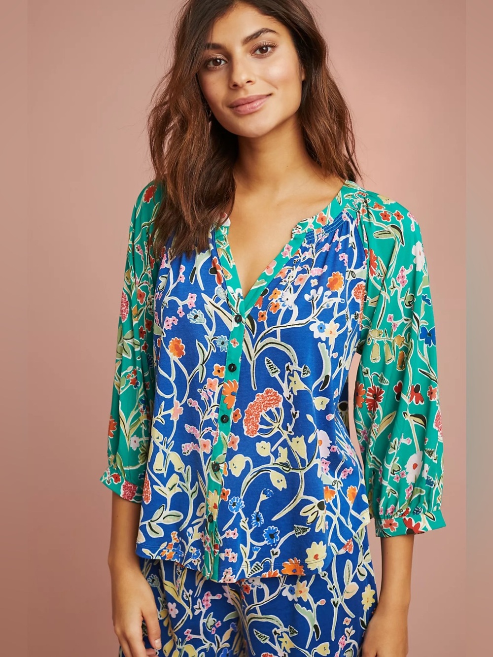Anthropologie Boho Floreat Dolores Sleep Shirt size Medium EUC